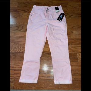High Rise crop skinny Pink jeans